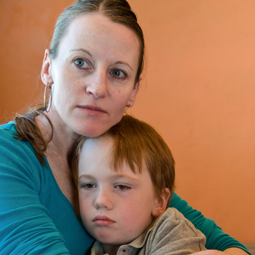 Mother protecting child from abuse and harassment with the help of a Massachusetts Restraining Order.