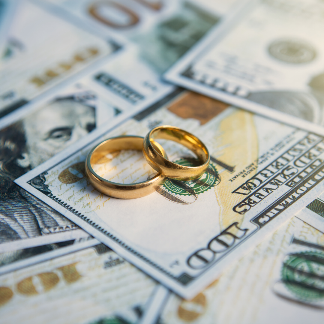 Wedding rings and money