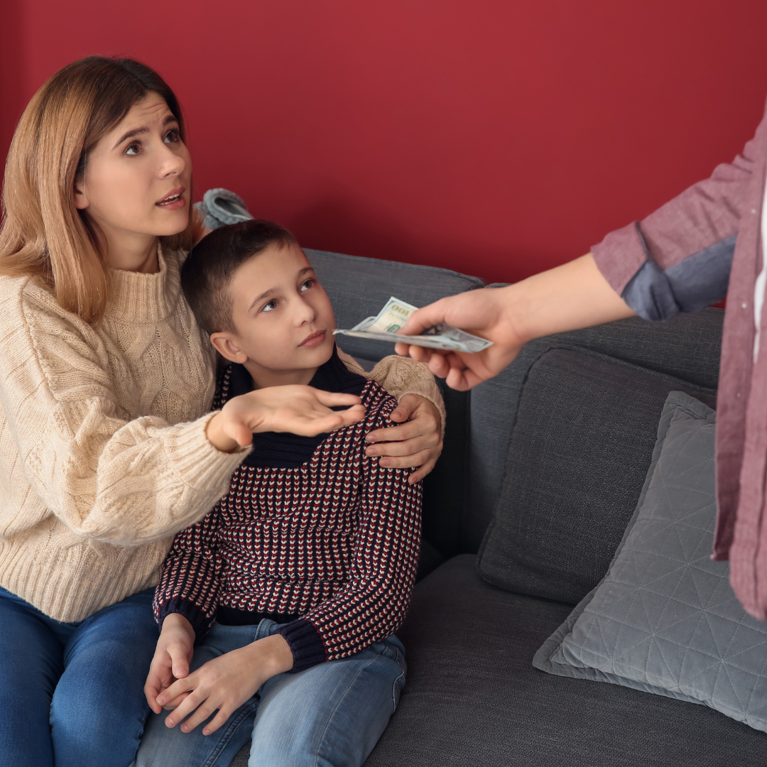 Ex-husband paying separate support in Massachusetts.