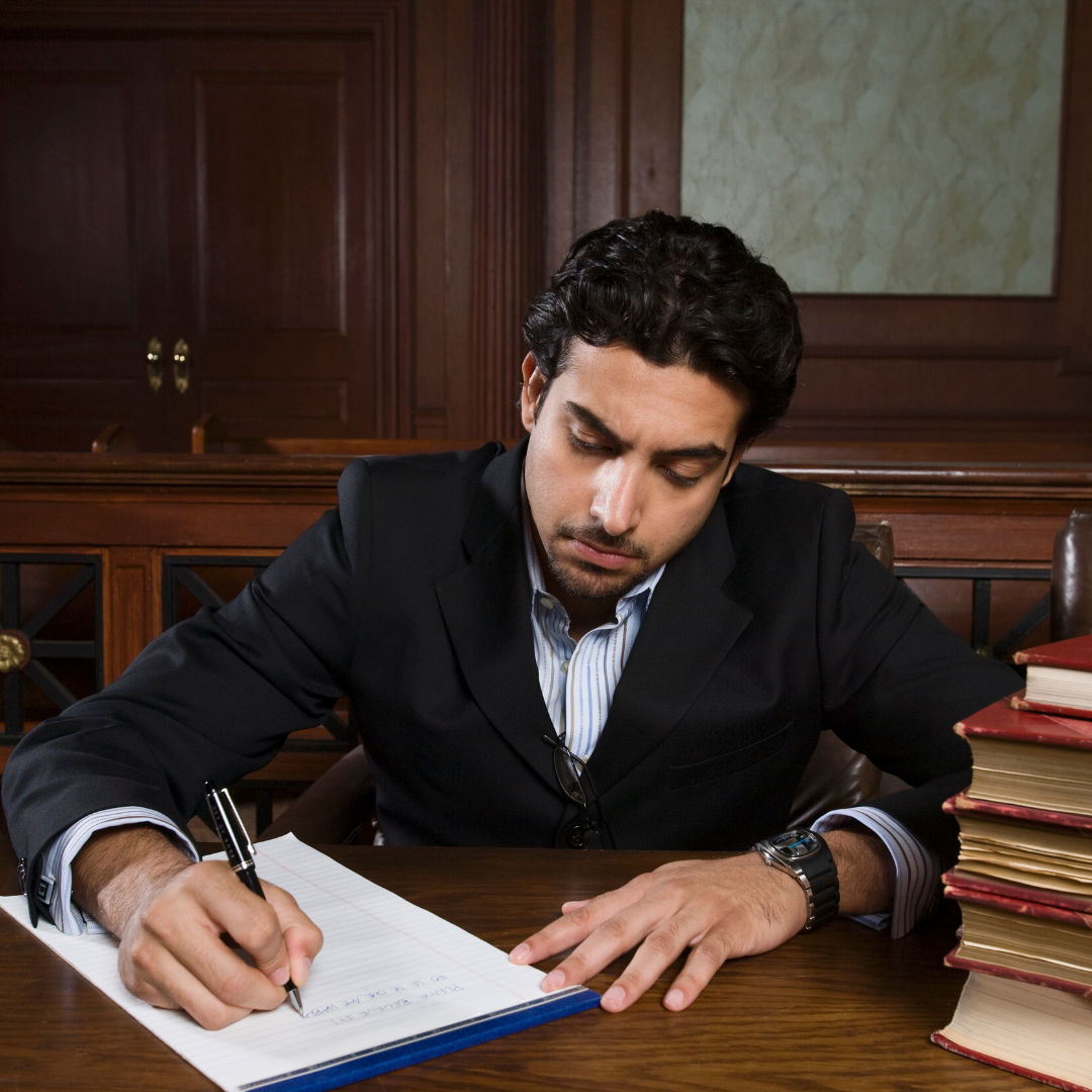 Man representing himself in Massachusetts divorce court.