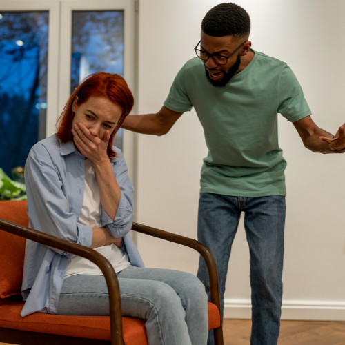 Man verbally abusing woman in Massachusetts.