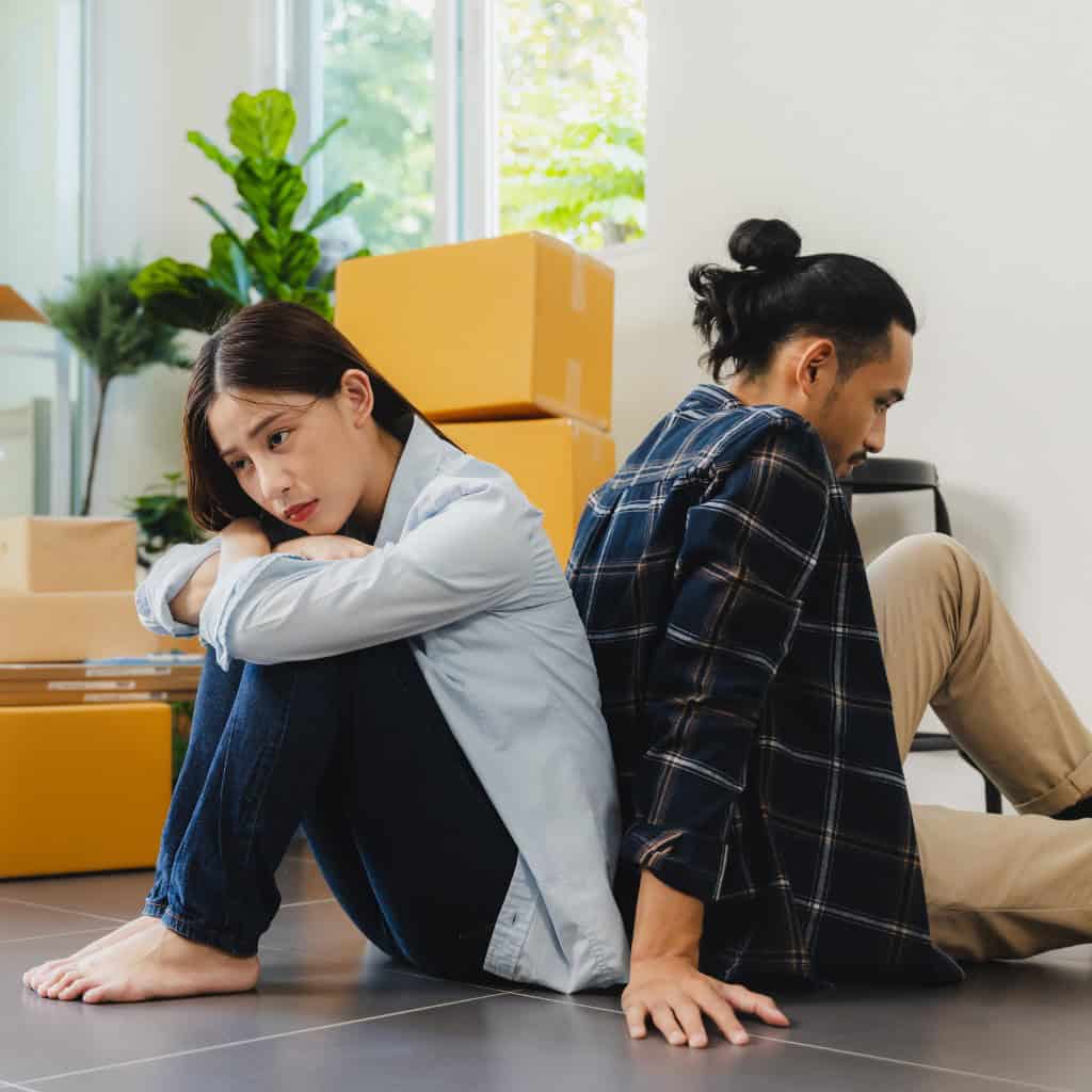 Couple contemplating an affordable divorce