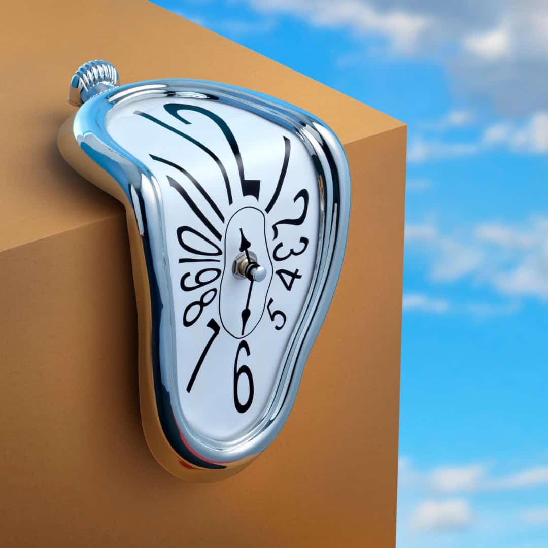 Resources 6 Massachusetts legal services - A melting clock on a building corner symbolizing time in legal cases.
