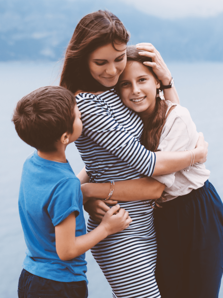 Mother and children relieved to have the protection of a Massachusetts Restraining Order.